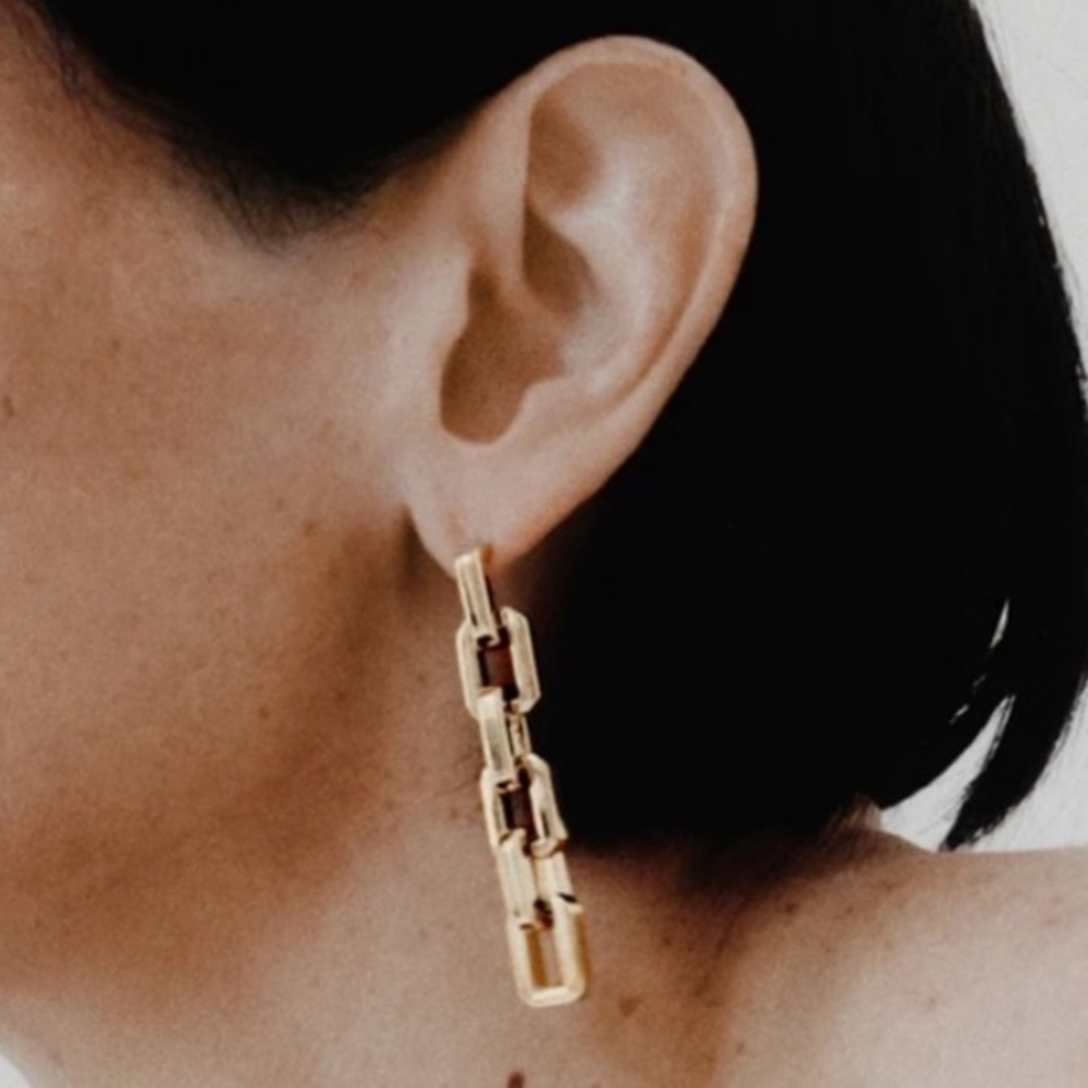 EDDIE BORGO 12kp supra link drop earrings - Picture 1 of 5